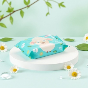 Lingettes humides pour bébé, 24 unités, hypoallergéniques, sans alcool, pour le soin de la peau, le nettoyage des mains et de la bouche - Product Image 2