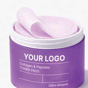 Tampon de toner hydratant anti-âge au collagène peptidique organique Zero Pore Care de marque privée OEM pour masque facial - Product Image 3