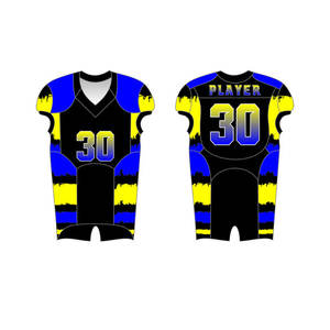 Tenues de football américain personnalisées pour équipes de club, manches courtes, 100 % polyester, ensemble d'uniformes de combat en sergé, ensembles 7v7 - Product Image 2