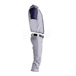 Conjunto de Jersey y pantalones de béisbol de alta calidad con logotipo personalizado para jugadores jóvenes y adultos en material transpirable - Product Image 3