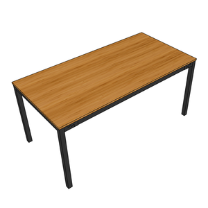 Bamboo Wood Dining Table 80x160cm <b>U</b>-Shaped Legs Assembly Required Rock Plate <b>Living</b> Room Furniture Set Kitchen Application - Product Image 1