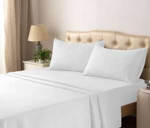 Sábana blanca de algodón puro con funda de almohada, nueva funda de cama de moda para sus artículos de tela hechos a mano para regalo de Navidad - Product Image 1