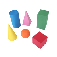 Blocs de construction en mousse géométrique 3D EVA 6 formes, solides, assortis et colorés