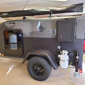 Remolque de Viaje Todoterreno Resistente para Camioneta con Sistema de Batería Integrado, Negro, 454 kg de Carga Útil Máxima - Product Image 1