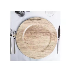 Vaisselle en bois écologique au design classique, assiettes avec motif personnalisé, finition polie, pour les fêtes - Product Image 6