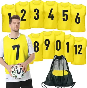 Coletes esportivos personalizados para crianças, jovens e adultos, coletes de pinnies reversíveis e numerados para time de futebol