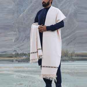 Men Premium Winter <b>Wool</b> Shawl Soft Warm Breathable 300g Traditional Solid <b>Wrap</b> - Product Image 5