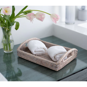 Vente en gros de plateau de courtoisie rectangulaire en rotin rustique plateau de service décoratif pour table basse salle à manger salle de bain du Vietnam - Product Image 4