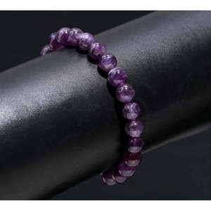 Natural Amethyst <b>Bead</b> <b>Bracelet</b> 8mm Round <b>Beads</b> 7 Inch Handmade Gemstone <b>Bracelet</b> Wholesale Supplier Christian Gift Jewelry - Product Image 2