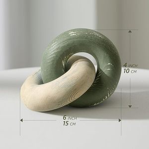 Decoración Moderna Minimalista para el Hogar, Adorno para Sala de Estar Estilo Rústico, Cadenas de Madera de 2 Eslabones, Nudos de Pino <span class=keywords><strong>Bohemios</strong></span> - Product Image 6