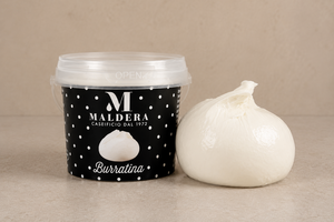 Fromage Burrata italien frais de haute qualité 125g, Burratina sans tête, emballage en seau, produit laitier pour la vente au détail et la restauration - Product Image 1