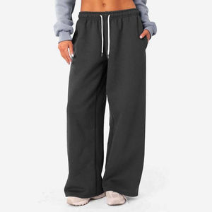 Pantalon de survêtement décontracté pour femme en coton/polyester, respirant, séchage rapide, fermeture à cordon, poches latérales, nouvelle arrivée, streetwear - Product Image 3