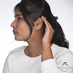 Pendientes de perlas Tiffanys de plata de ley 925 Silverings - Product Image 3