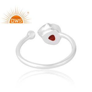 Nuevas llegadas 925 Sterling Selling Anillo de piedras preciosas de granate natural Joyería personalizada para mujeres Regalo para ella - Product Image 2