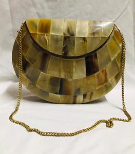 กระเป๋าคลัทช์โซ่โลหะโมเสกสำหรับสุภาพสตรีงานฝีมือนานาชาติงานหัตถกรรมกล่องหลากสีกระเป๋าสะพายข้าง - Product Image 4