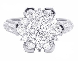 Diseño de flores nuevo S925 plata Moissanite diamante compromiso boda tendencia eternidad anillo para mujer joyería - Product Image 2