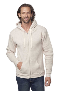 Sudadera con capucha regular de invierno con cremallera completa de algodón unisex con manga larga bordada 100% teñida Lisa para hombres y mujeres - Product Image 3