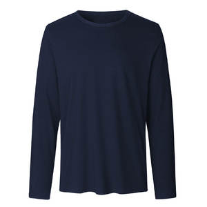 Camiseta ajustada de manga larga con cuello redondo de alta calidad y precio de fábrica con logotipo personalizado para hombre - Product Image 5