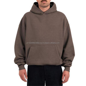 Sweat-shirts unisexes sans cordon, logo personnalisé, grande taille, sweat-shirts pour hommes, coton de haute qualité 500 GSM, épais, uni, lourd, surdimensionné - Product Image 1