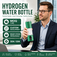 SPE PEM Technologie Wasserstoffreiches Wasser Flasche 6000PPB Tragbarer Molekularer H2-Generator Becher für Anti-Aging Wellness SPA