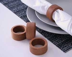 Anneaux de serviette en métal écologiques en bois les plus vendus porte-serviettes élégant pour restaurant et décorations de mariage - Product Image 3