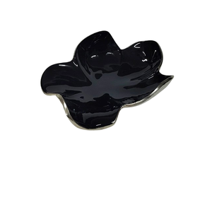Black Color Serving Tray Modern Brass Container Trays Leaf Shape Living Room Decor Bowl Home Decoration Fruit <b>Plate</b> - Product Image 1