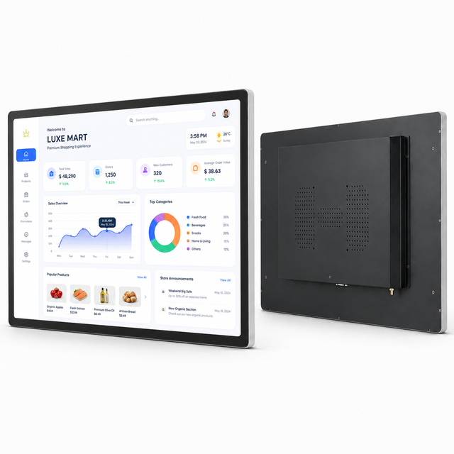 New Touch Screen Monitor 21.5/24/27" USB/DVI/Serial IPS Full HD 1920x1080 ROHS Certified for Office Meetings & Conference Rooms