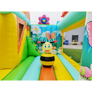 บ้านลมเป่าลม PVC ทนทานพร้อมสไลเดอร์สำหรับจัดปาร์ตี้กลางแจ้ง กระโดดเด้งดึ๋ง  รับทำโลโก้ตามสั่ง สำหรับเด็ก - Product Image 4