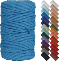 Offre Spéciale Anti-boulochage doux 3mm/100m macramé cordon coton corde pour écharpes oreillers vêtements Shaggy poupées