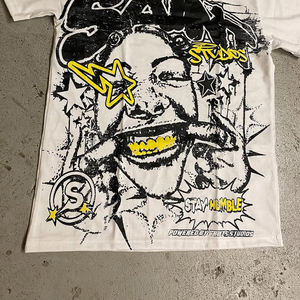 T-shirt décontracté surdimensionné pour homme, 100% coton, jersey 220g, respirant, écologique, séchage rapide, col rond, manches courtes, personnalisé - Product Image 6