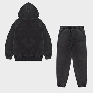 Vente en gros de survêtements pour hommes en tissu tricoté de haute qualité délavé à l'acide - Product Image 1