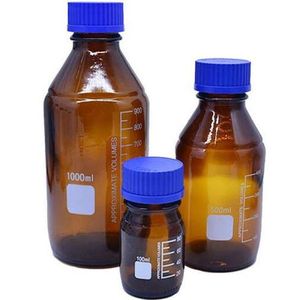 <b>Amber</b> <b>Glass</b> Reagent <b>Bottle</b> Borosilicate Screw Cap 250ml - Product Image 1