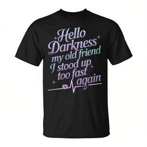 T-Shirt 'Hello Darkness My Old Friend' Consegna Rapida Prodotto Promozionale Premium - Product Image 2