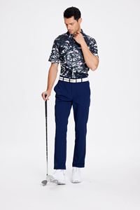 Camiseta de Verano para Hombre, Estilo Casual de Negocios, Estampada, Cuello Camisero, Talla Grande, Tejida, Manga Corta, 100% Algodón - Product Image 5