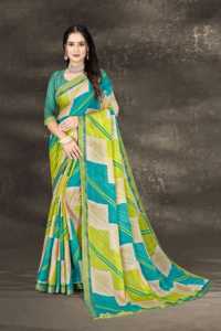 Diseño de tela digital impreso Sari moderno cómodo elegante de talla grande indio pakistaní ropa elegante exclusiva última moda - Product Image 6