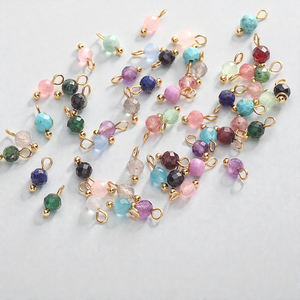 Abalorios de Cristal de Granate Facetado de Alta Calidad, Colgante con Argolla Chapada en Oro para Hacer Joyas, Collares y Pulseras - Product Image 3