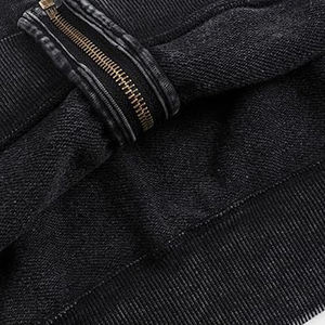 เสื้อมีฮู้ดแบบซิปของผู้ชายทรงหลวมเข้ารูปมีซิปสีซีดจาง - Product Image 6