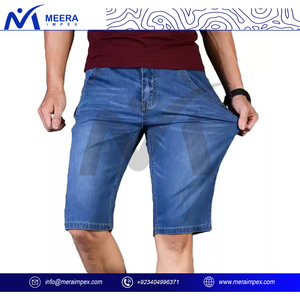 À la mode hommes Denim Shorts été déchiré en détresse Jean Shorts mode Streetwear bleu Slim Fit décontracté genou longueur 2025 Offre Spéciale - Product Image 4