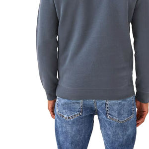 Sweat-shirt à demi-zip pour homme, style hiver, manches longues, uni, teinture unie, 100% coton, séchage rapide, style streetwear, haute qualité, prix bas - Product Image 5