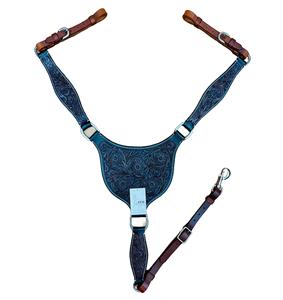 Collar de pecho con diseño de gladiador de estilo occidental tallado y mecanizado antiguo Cuero de calidad premium para montar a caballo - Product Image 5