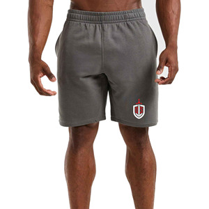 Shorts de jogging personnalisés pour hommes en molleton 100 % coton, coupe oversize, unis, pour fitness et entraînement, avec cordon de serrage, imprimés et brodés, idéaux pour l'été. - Product Image 2