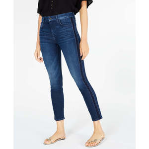 Jen 7 7 for All Mankind Pantaloni da Donna Stile Smoking, Skinny, a Vita Alta, in Denim Blu, Lavabili, Traspiranti, Taglia XL, Disponibili fino alla 12 - Product Image 1