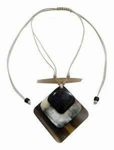 Collar de cuerno de búfalo lacado natural Muchos colores disponibles Collar de cuerno de búfalo natural Producto indio hecho a mano - Product Image 2