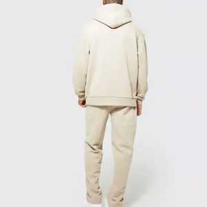 <b>Mens</b> Premium Quality 100% Cotton Fleece Tracksuit Breathable Hoodie and Jogger Set Oversized Winter <b>Men's</b> <b>Clothing</b> - Product Image 5