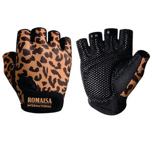 Customized Logo Half-Finger Polyester Lace-Up Weight Lifting <b>Gloves</b> Comfortable Workout Fitness Gear for Men <b>Women</b> Sports Gym - Product Image 1