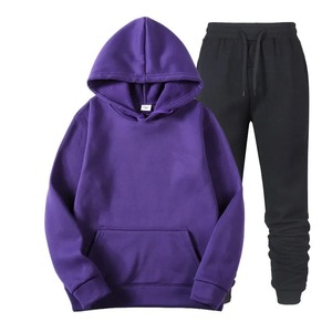 Ensembles Marque Solide Couleur Casual Hoodies + Fitness Pantalon Hommes Femmes Automne Hiver Chaud Pantalons De Survêtement Survêtement Joggers Sportswear Costume - Product Image 5