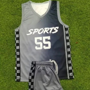 Uniforme de basket-ball unisexe personnalisable de haute qualité, ensemble grande taille et respirant, maillot de basket-ball imprimé d'été - Product Image 1