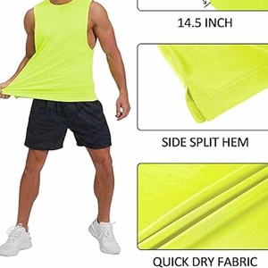 เสื้อกล้ามระบายอากาศสำหรับผู้ชายเสื้อใส่เล่นยิมของผู้ชาย - Product Image 4