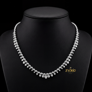 Collar de Diamantes Cultivados en Laboratorio con Cuentas Chapadas en Oro, Plata de Ley 925, Joyería de Lujo para Mujer, Regalo - Product Image 4