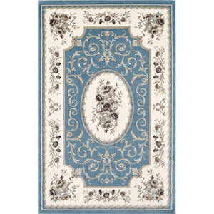 Alfombra turca de lujo hecha a máquina, modelo Laila Blue Blue Premium para sala de estar, del fabricante de Gaziantep. - Product Image 1